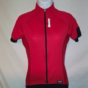 Santini Women's Red Short Sleeve Cycling Jersey